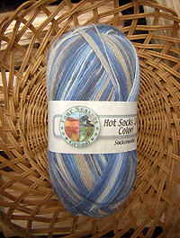 Hot Socks Colori 100 - blau hellblau brunlich, Grndl