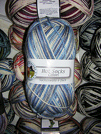 Hot Socks Colori 150 - hellblau grau weiss, Grndl