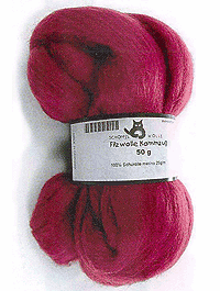 Filzwolle Kammzug Uni - Blalila Fuchsia - Farbe 2681