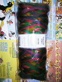 Filzwolle Fingerwolle Regenbogenkammzug - Kunterbunt - Farbe 1505ombre