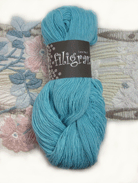 Filigran Lace Uni - himmelblau - Farbe 2518