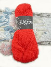 Filigran Lace Uni - belgischrot - Farbe 2525