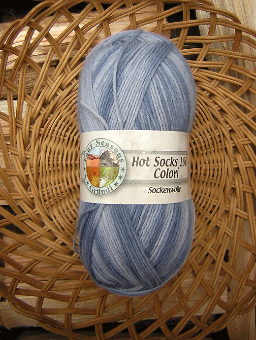Hot Socks Colori 100 - grau blulich weiss - Farbe 316