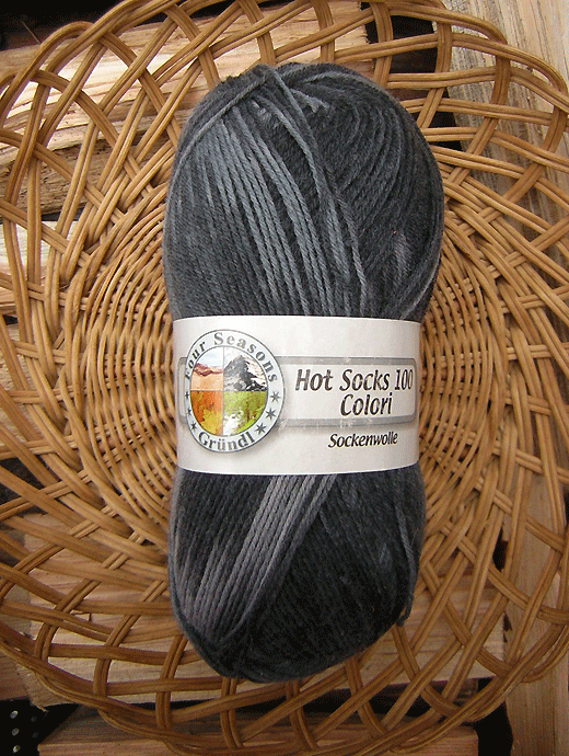 Hot Socks Colori 100 - schwarz grau - Farbe 318