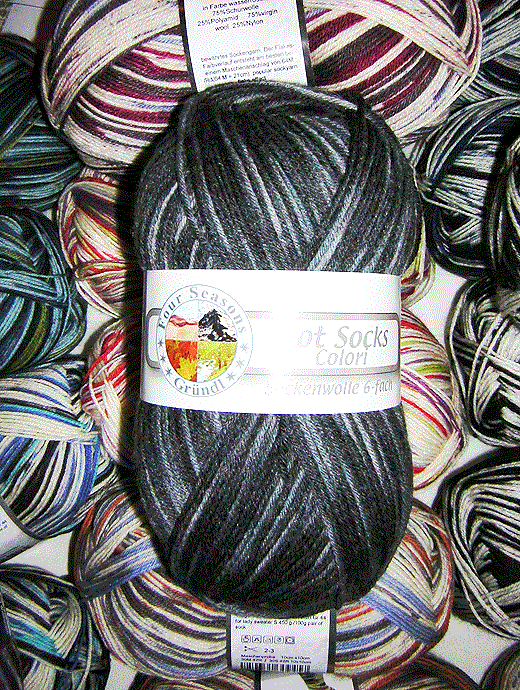 Hot Socks Colori 150 - schwarz grau - Farbe 318
