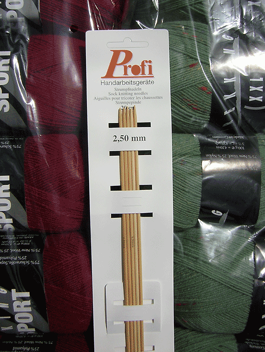 Nadelspiel Profi - Bambus 2,5 - Lnge: 20 cm